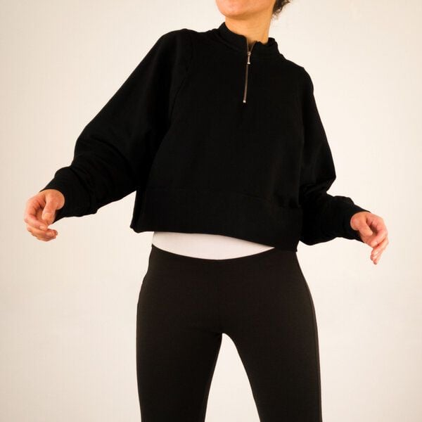 keijn ZIP Kurzer Pullover mit Kragendetail von keijn