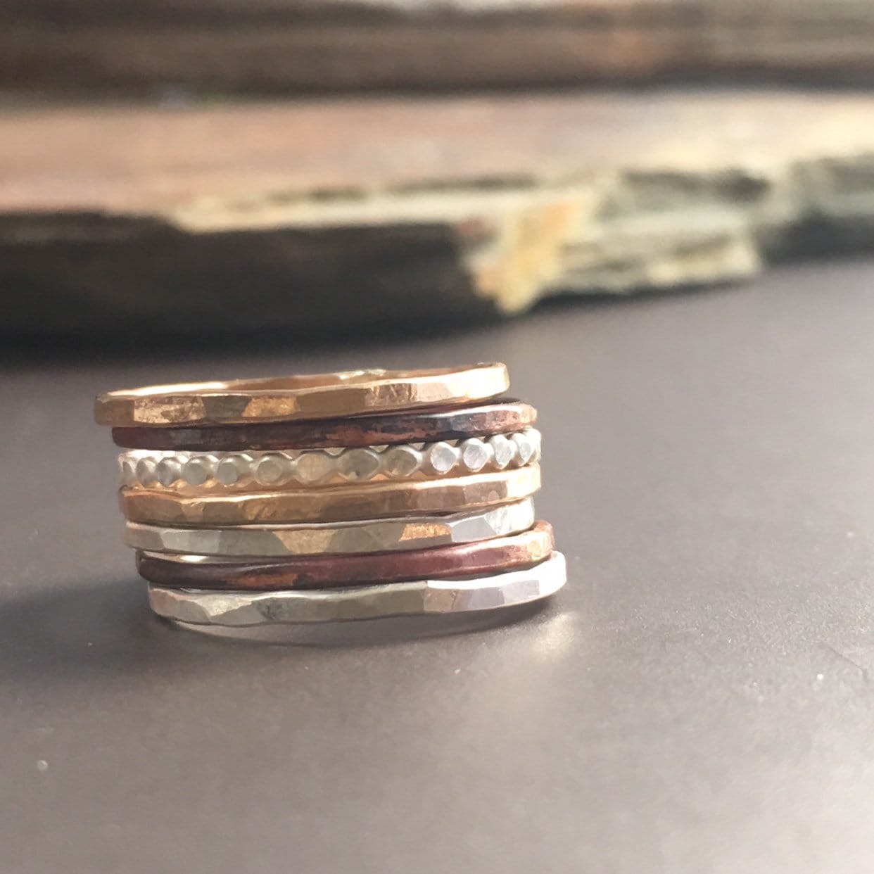 7 Stacking Rings/Stapelringe Aus Metall, Dünner Ring, Silber, Gold, Kupfer 7 Stacking Rings/Stapelringe Aus Metall, Dünner Ring, Silber, Gold, Kupfer von keirashine
