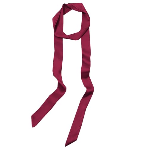 keland Damenmode weichen schwarzen dünnen Abschnitt engen Schal Krawatte Halskette Kragenband (Burgundy) von keland