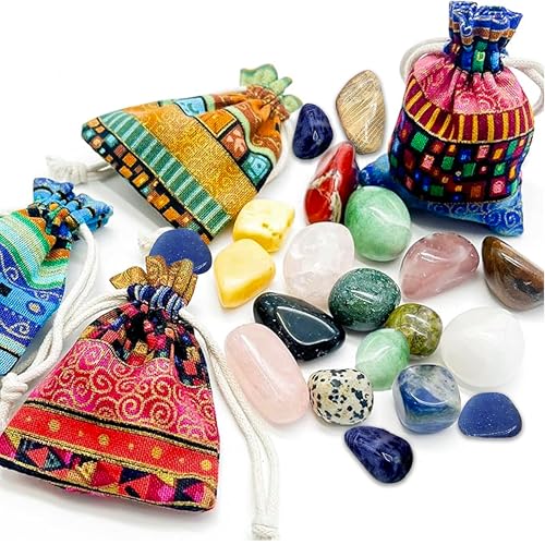 KELAV Naturpolierte Edelstein-Kollektion,320g Trommelsteine & Glückssteine Edelsteine für Kinder mit Stoffbeutel Für Schatzsuche,Geburtstage,Heilsteine und Mineralien-Deko KELAV Naturpolierte Edelstein-Kollektion,320g Trommelsteine & Glückssteine Edelsteine für Kinder mit Stoffbeutel Für Schatzsuche,Geburtstage,Heilsteine und Mineralien-Deko von kelav