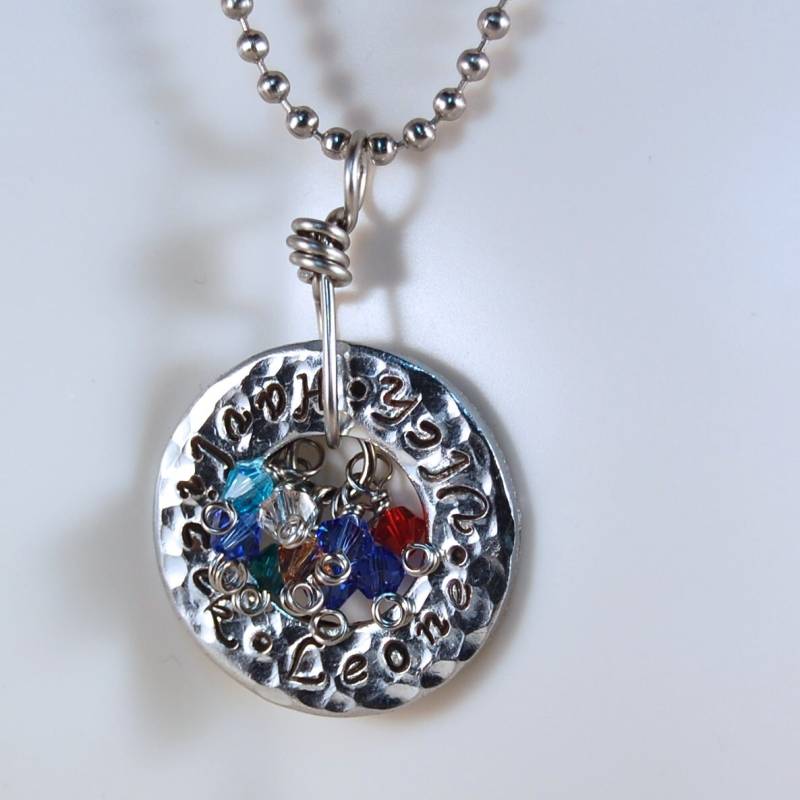 Mutter Halskette Großmütter Personalisierte Sterling Silber Personalisierter Anhänger Mutter Halskette Großmütter Personalisierte Sterling Silber Personalisierter Anhänger von kellymaekreations