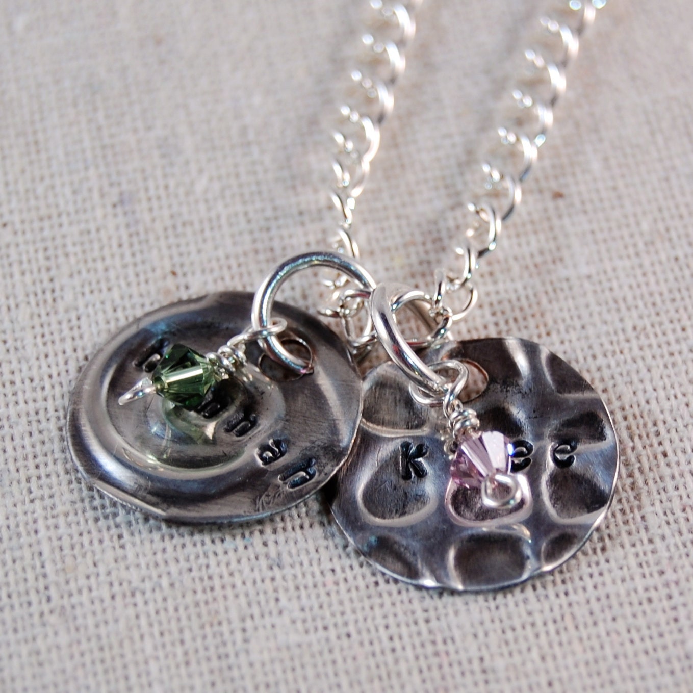 Personalisierte Halskette, Mütter Collier, Sterlingsilber, Personalisierte Anhänger, Halskette Sweetheart Personalisierte Halskette, Mütter Collier, Sterlingsilber, Personalisierte Anhänger, Halskette Sweetheart von kellymaekreations