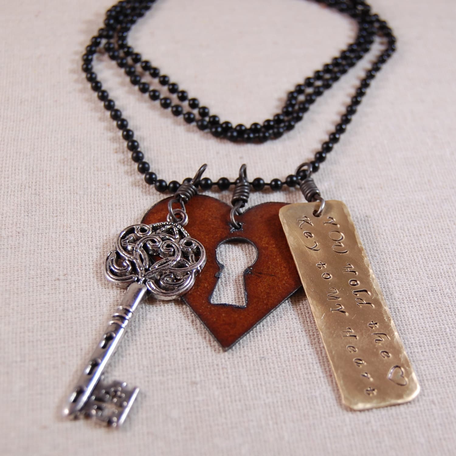 Personalisierte Halskette, Schlüssel Zu Meinem Herzen, Mütter Namen Charm Halskette Personalisierte Halskette, Schlüssel Zu Meinem Herzen, Mütter Namen Charm Halskette von kellymaekreations