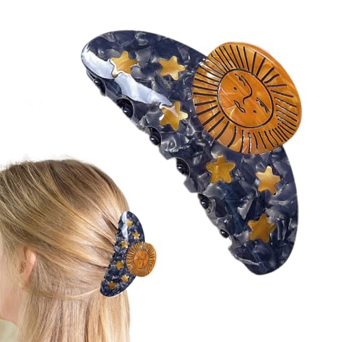 Sonnenblumen Haarklammern | Haarklammern Mit Starker Haltebacke | Haarschmuck Niedliche Krallenklammern | Sonnenblumen Stern Schnecke Haarklammern | Haarklammern Aus Acetat Haarschmuck Für Frauen von keloppasit