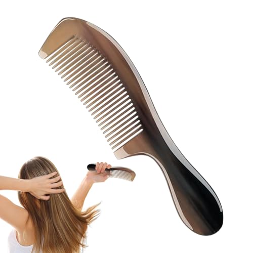 keloppasit Hornkämme für Frauen | Haarbürste mit breiter Zahnung, antistatischer Hornkamm, Knochenbürste, handgefertigt, Bartgesundheitspflege für Männer und Kopfhaut von keloppasit
