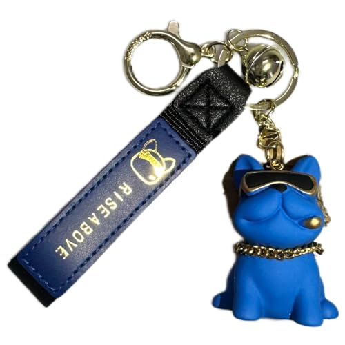 kengee Schlüsselanhänger Hund Auto Personalisiert Leder Autoschlüsselanhänger Autoschlüssel Autoanhänger Kuscheltier Anhänger Reflektoren Autospiegel Coole Schlüsselbund Car Deko Keychain Lustig von kengee