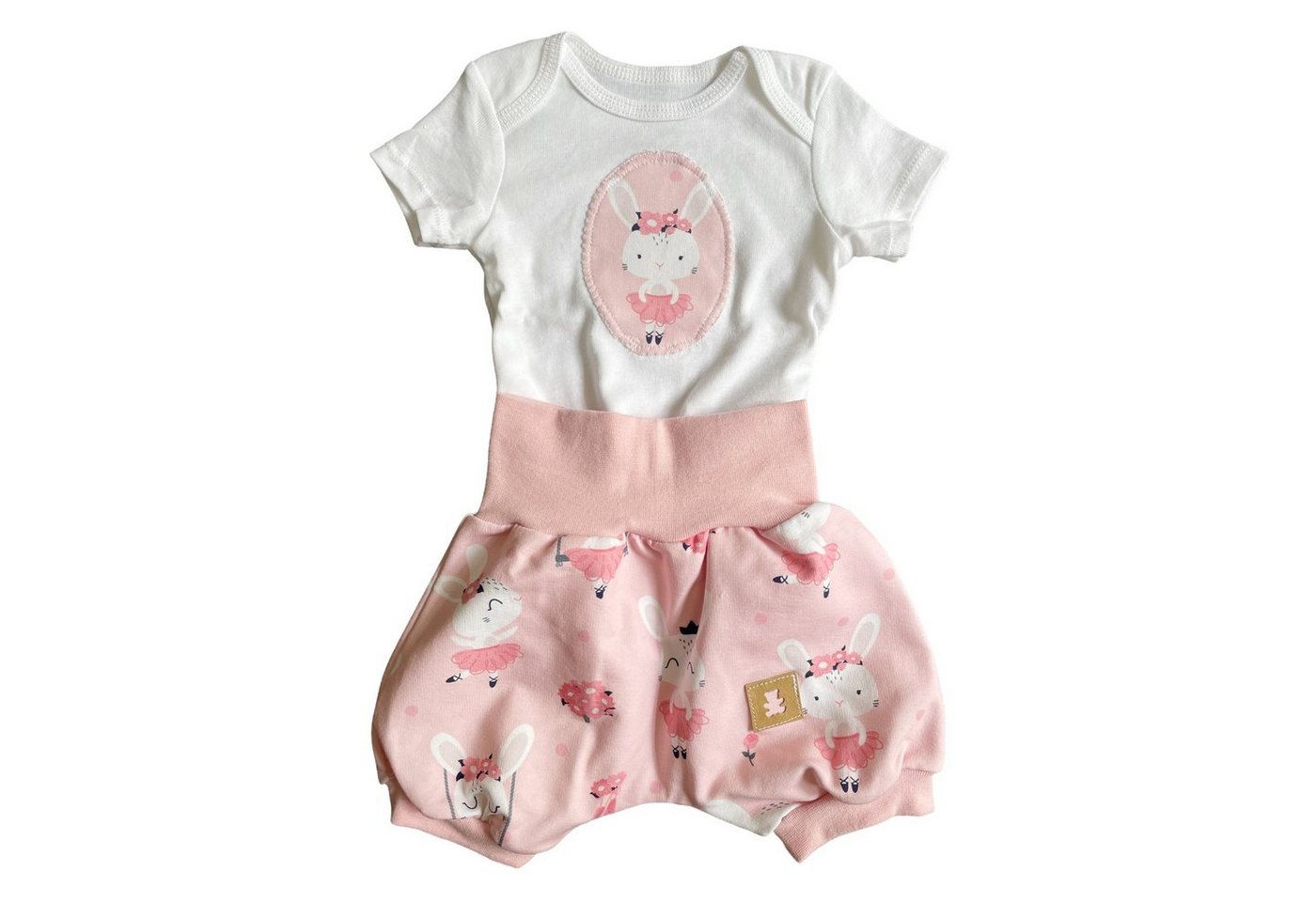 kennydoo Body & Shorts Kinder- Baby Set Hasenmädchen rosa" (2 teilig) mit niedlichem Design" von kennydoo