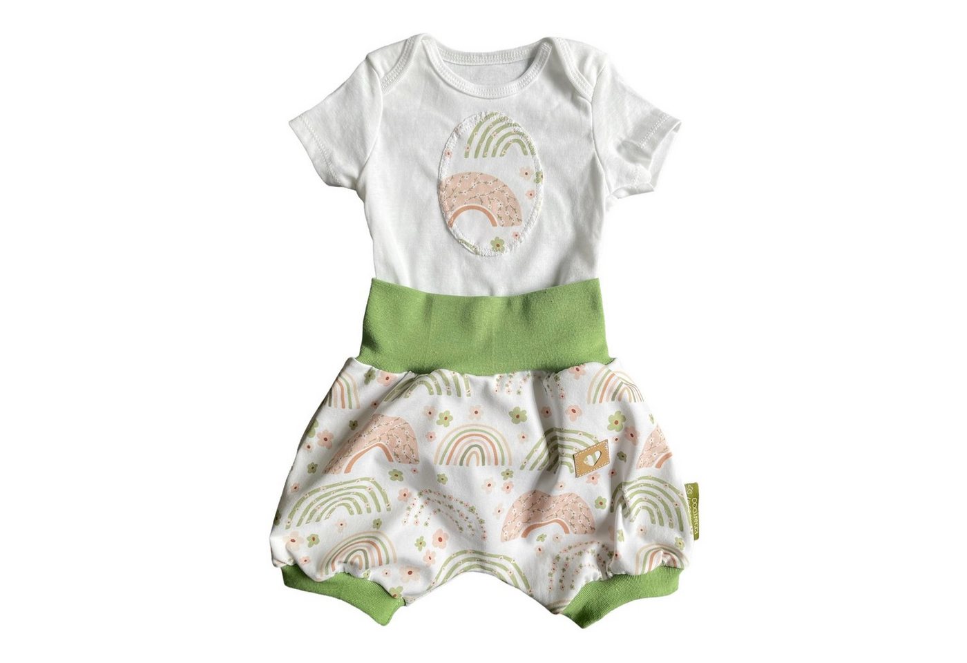 kennydoo Body & Shorts Kinder- Baby Set Regenbogen" pastell (2 teilig) mit niedlichem Design" von kennydoo