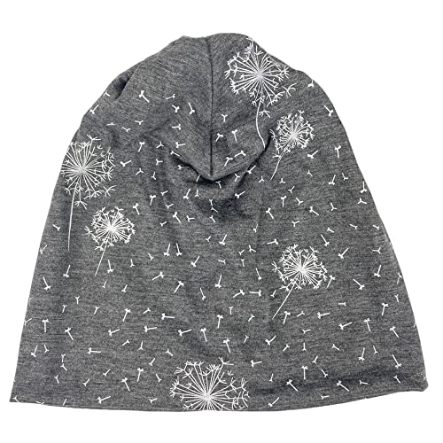 kennydoo Slouch Beanie Pusteblume/Damen Herren Kinder Jersey Mütze/Chemo Kopfbedeckung (grau) von kennydoo