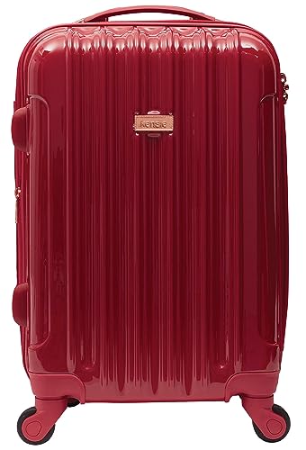 kensie Damen Alma Hardside Spinner Gepäck, Japanisches Karminrot, Carry-On 20-Inch, Alma Hardside Trolley von kensie