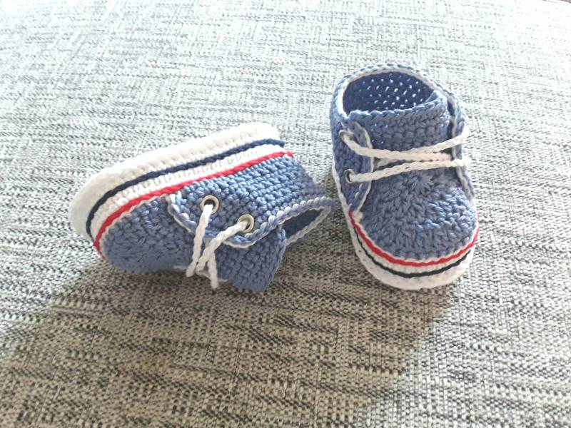 Babyschuhe/ Turnschuhe Gehäkelt Geschenk Zur Geburt Taufe Unisex Mädchen Junge von keresk