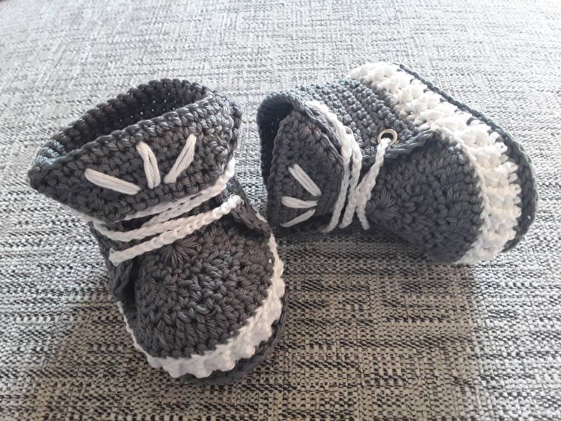 Babyschuhe/ Turnschuhe Gehäkelt Geschenk Zur Geburt Taufe Unisex Mädchen Junge von keresk