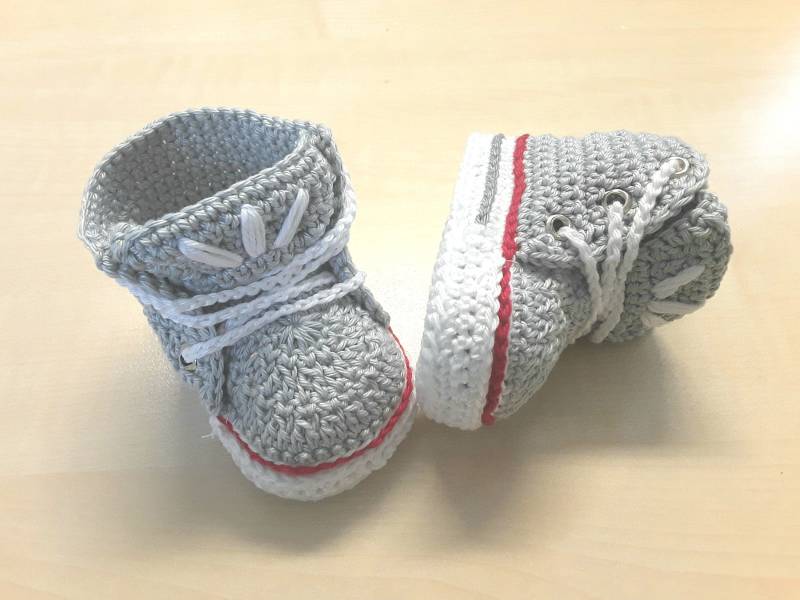 Babyschuhe/Turnschuhe Gehäkelt Unisex Geschenk Zur Geburt Taufe Babyparty Sneaker von keresk