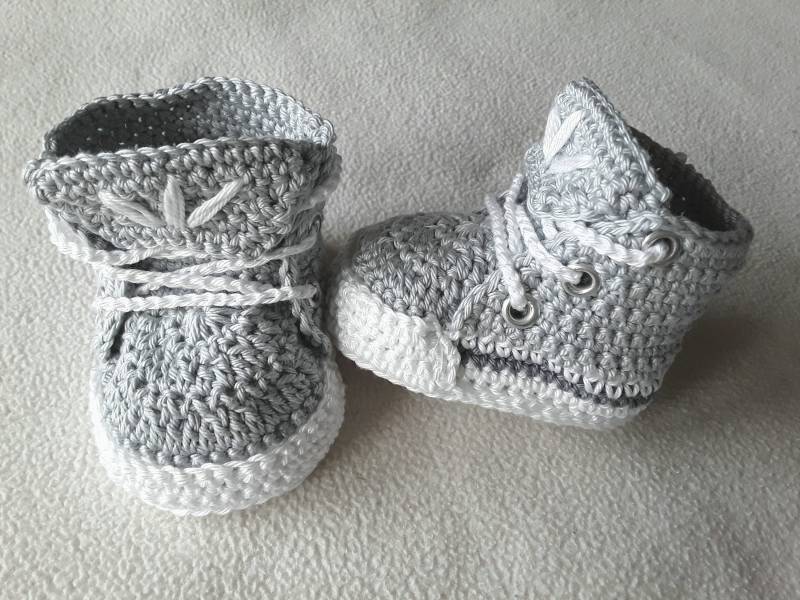Babyschuhe/Turnschuhe Gehäkelt Unisex Geschenk Zur Geburt Taufe Babyparty Sneaker von keresk