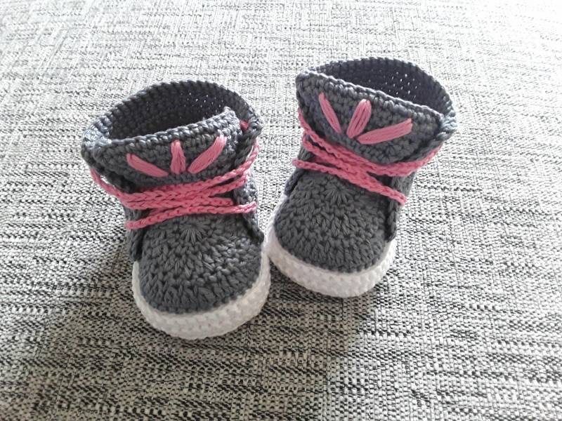 Babyschuhe/Turnschuhe Gehäkelt Unisex Geschenk Zur Geburt Taufe Babyparty Sneaker von keresk