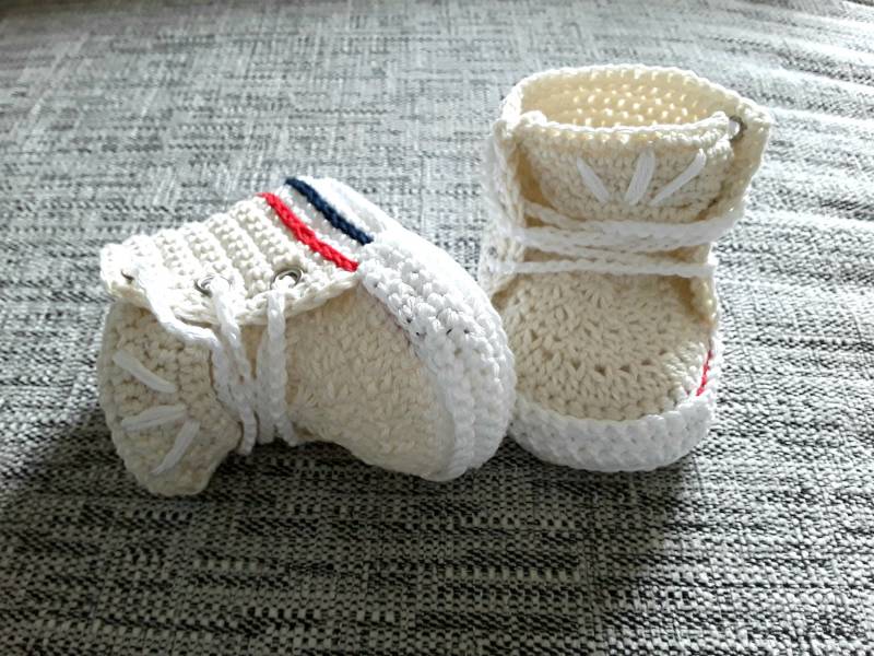 Babyschuhe/Turnschuhe Gehäkelt Unisex Geschenk Zur Geburt Taufe Babyparty Sneaker von keresk