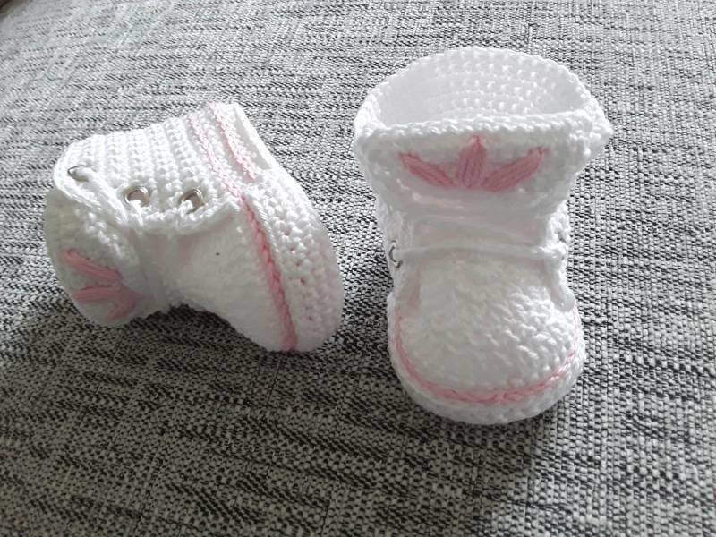 Babyschuhe/Turnschuhe Gehäkelt Unisex Geschenk Zur Geburt Taufe Babyparty Sneaker von keresk