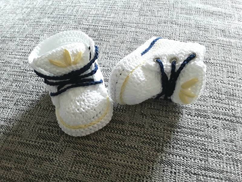 Babyschuhe/Turnschuhe Gehäkelt Unisex Geschenk Zur Geburt Taufe Babyparty Sneaker von keresk
