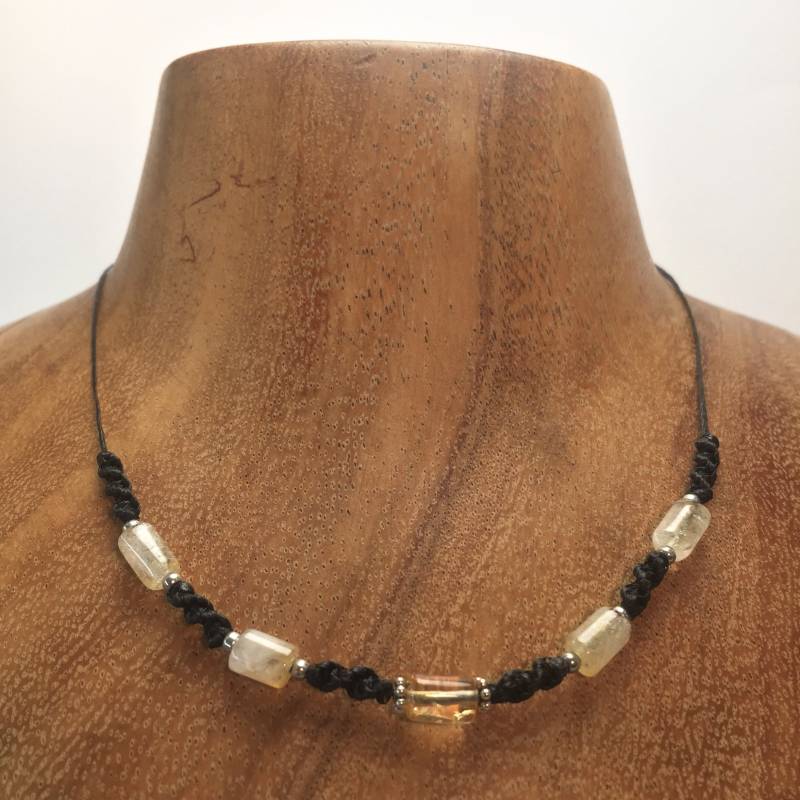 Kette Edelstein "Citrin" Längenverstellbar Bis 62 cm Geschenk Frau Damen Collier Kette Edelstein "Citrin" Längenverstellbar Bis 62 cm Geschenk Frau Damen Collier von kerzenshoplotus