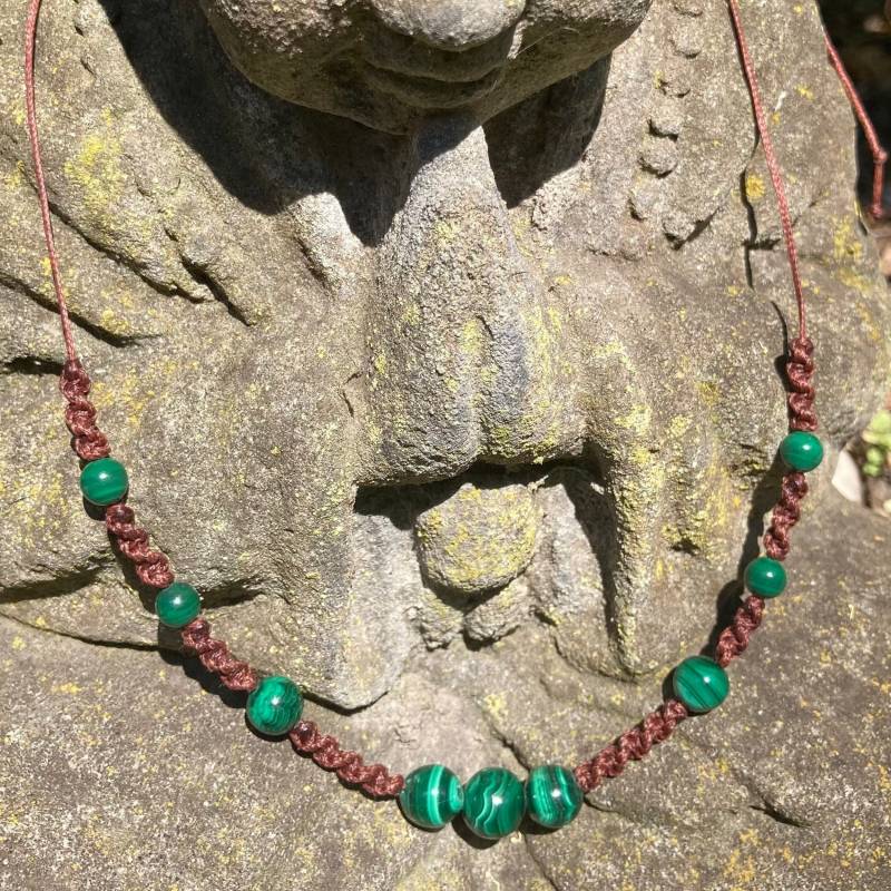 Kette Edelstein "Malachit" Längenverstellbar Damen Collier Geschenk Frau Kette Edelstein "Malachit" Längenverstellbar Damen Collier Geschenk Frau von kerzenshoplotus
