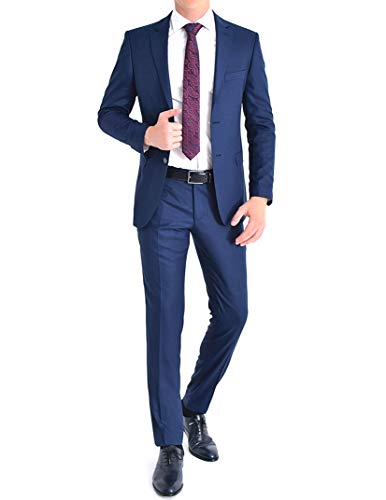 keskin collection Anzug Herren Blau Dunkelblau Slim Fit Anzug Herrenanzug NEU Herrenanzug (56) von keskin collection