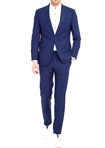 keskin collection Herren Anzug Schwarz Anzug Herren Anzüge Schwarz Grau Blau Smoking Herrenanzug Modern Fit Red Label (as3, Alpha, x_l, Regular, Regular, Blau) von keskin collection
