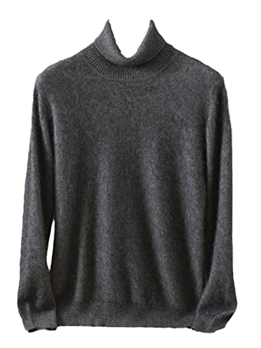 Herren 100% Nerz Kaschmir Pullover Revers Pullover Strickpullover Winter Langarm Pullover von keusyoi