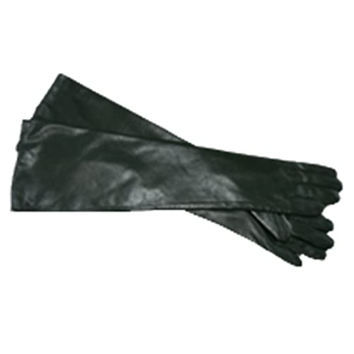 Winter Damen Mode Schaffell Leder Handschuhe Damen Echtes Leder Fäustlinge Damen Lange Stil Arm Ärmel Handschuhe, grün, 8.5 von keusyoi