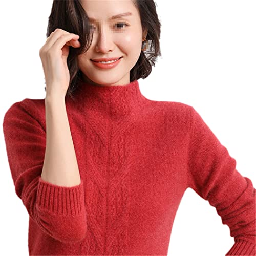 keusyoi 100% Kaschmir Pullover Damen Pullover Winter O-Ausschnitt Langarm Pullover Bottoming Shirt Tops von keusyoi