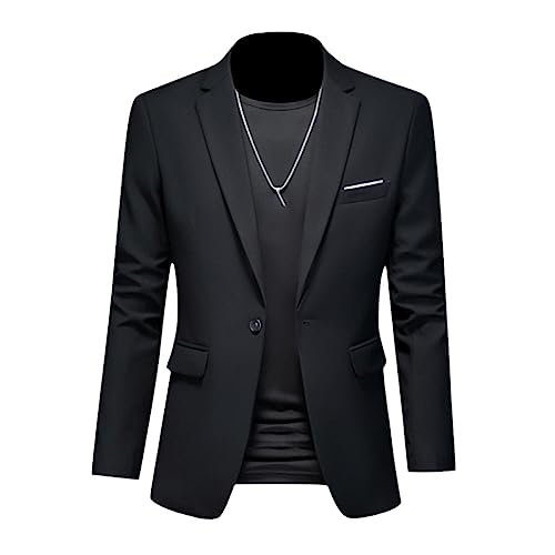 keusyoi Business Slim Fit Single Buttons Anzüge Jacke Herren Slim Fit Casual Hochzeit Bräutigam Smoking Blazer Mäntel von keusyoi