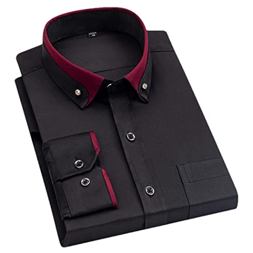 keusyoi Herren Hemden Langarm Bequem Atmungsaktiv Casual Stitching Herren Doppelkragen Hemd, 7, XXL keusyoi Herren Hemden Langarm Bequem Atmungsaktiv Casual Stitching Herren Doppelkragen Hemd, 7, XXL von keusyoi