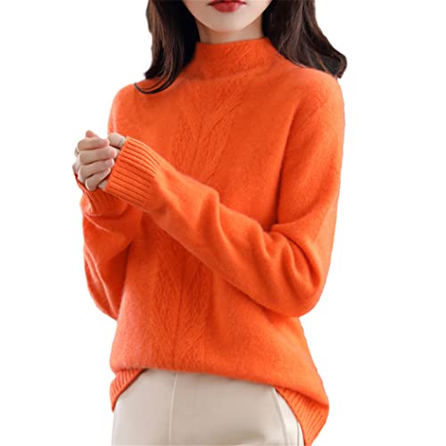 keusyoi Winter Wolle Pullover Casual Lose Pullover Elegant Half Turtleneck Knit Pullover Damen Thick Cashmere Sweater Tops von keusyoi