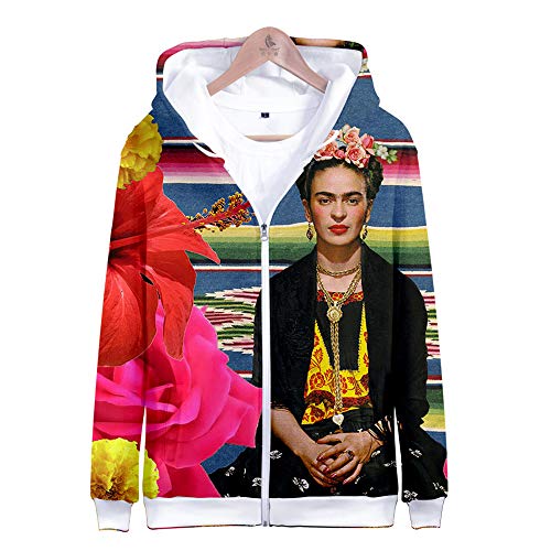 Damen O-Neck Loose Fit T-Shirt Langarm Hoodie Zip Up Lässig Buntes Ölgemälde Lustige T-Shirts Süße Tops für den Herbst Winter von kewing