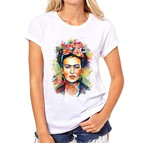 Frauen Ölgemälde Avatar Druck T-Shirt - Kurzarm Crew/V-Ausschnitt Lustiges T-Shirts Sommer Atmungsaktive Bluse Tops von kewing