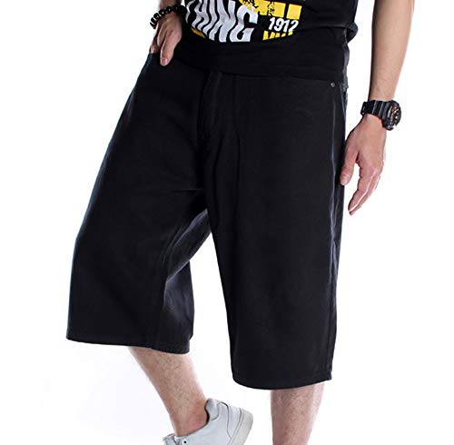 Herren Hip Hop Stil Vintage Graffiti Baggy Denim Shorts Rap Skateboard Jeans Shorts von kewing