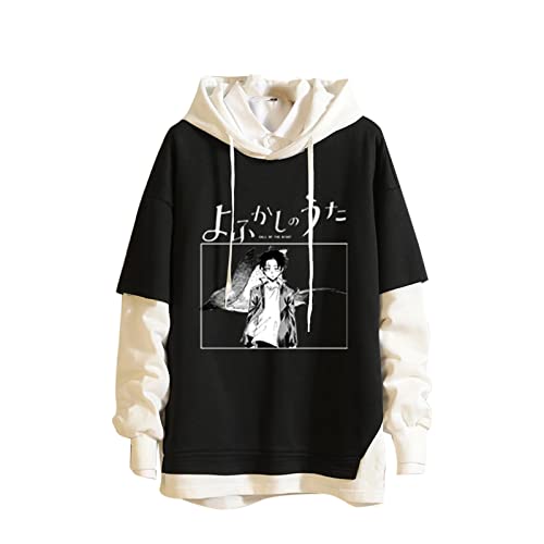 kewing Anime Call of The Night Fake Zweiteiler Hoodie Nanakusa Nazuna Cosplay Jacke Pullover Langarm Pullover Sweatshirt für Männer/Frauen/Teenager von kewing