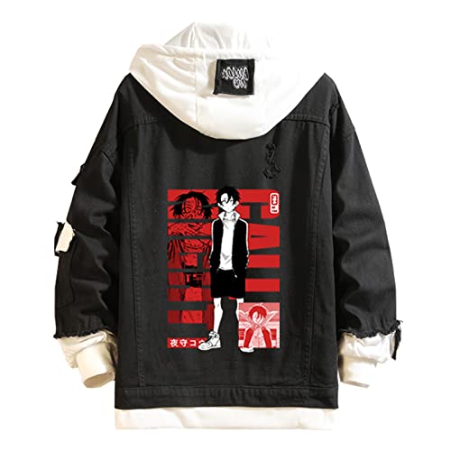 kewing Anime Call of The Night Hoodie Sweatshirt Jacke Yamori Kou Nanakusa Nazuna Cosplay Hoodie Unisex Jeansjacke Mantel für Männer Frauen von kewing