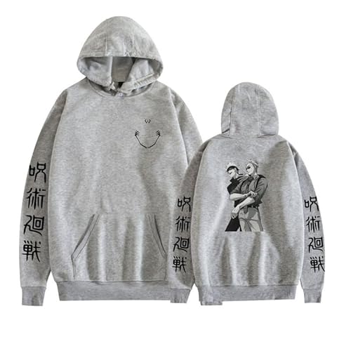 kewing Jujutsu Kaisen Gojo Satoru Kapuzenpullover Sweatshirt Nanami Kento Cosplay Anime Manga Pullover Harajuku Lässiges Langarmshirt für Männer Frauen von kewing