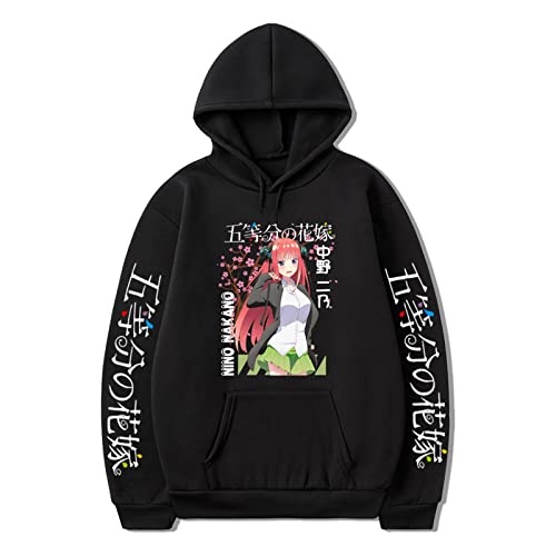 kewing The Quintessential Quintuplets Hoodie Frauen Männer Anime Nakano Nino Cosplay Kostüm Gedruckt Pullover Langarm Kapuzenpulli Manga Pullover Tops von kewing