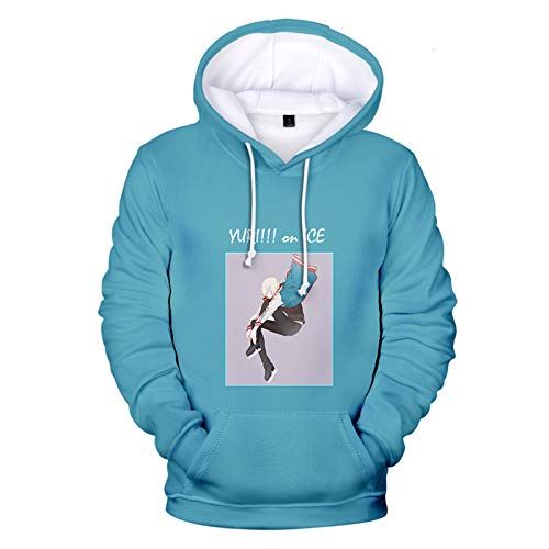 kewing Unisex Anime Yuri!!! on Ice Casual Langarm Hoodie Yuri Katsuki Pullover Sweatshirts von kewing
