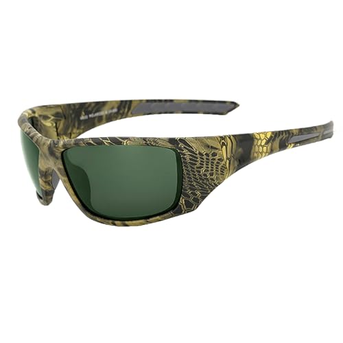 keynoyin Outdoor-Sport-Sonnenbrille, Angel-Tarnmuster, taktische polarisierte Sonnenbrille, Camouflage-Rahmen + polarisiertes Grün von keynoyin