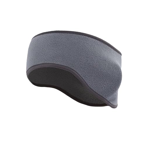 keynoyin Winddichtes und warmes Sport-Kopftuch, schweißabsorbierend, für Fitness, Laufen, Gehörschutz, Grau (Fleece-Stoff) von keynoyin