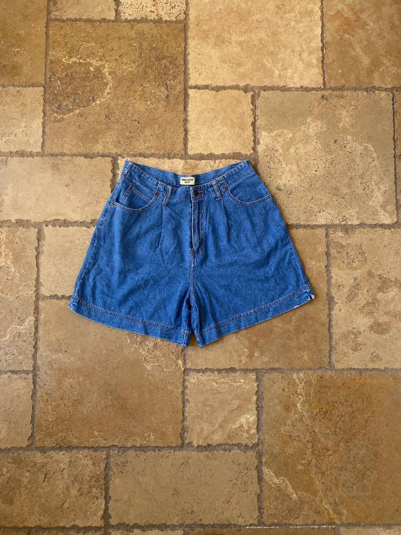90S Y2K Jeans Shorts Mit Mittlerer Waschung Von Northwest Blue von keyvintageco