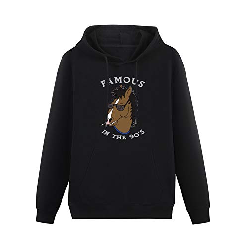 Long Sleeve Hooded Sweatshirt BoJack Horseman Famous In The 90S Cotton Blend Hoody XXL von kfr