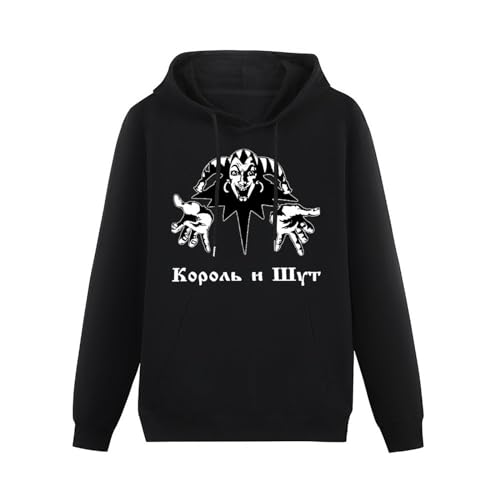 kfr Hoodie Cool Korol I Shut Hoody Men Long Sleeve King and Jester Russian Horror Punk Band Clown Hoodie XL von kfr