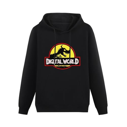 kfr Hoodie Digital World Digimon and Crest Men Men's Hooded with Pocket Nostalgic Anime Adult Printed Unique Hoodies Long Sleeve Hoody Cotton Tops 3XL von kfr