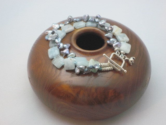 Aquamarin Und Süßwasserperlen Doppelstrang Armband von kgdezines