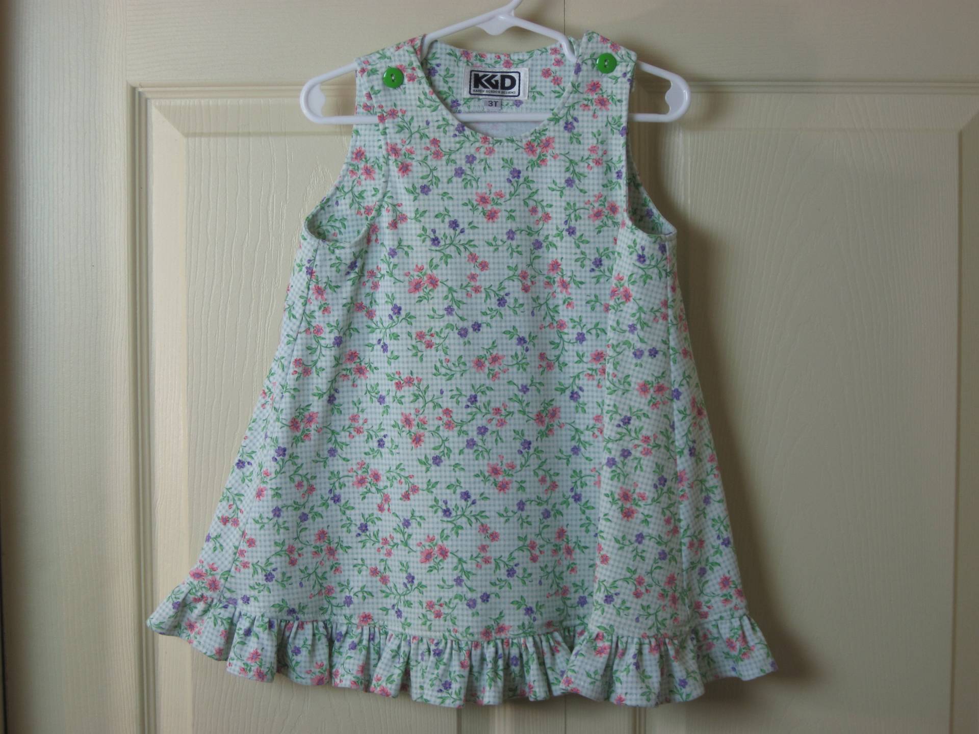 Florales Baumwoll Strickkleid Mädchen Gr. 3 Kleinkind von kgdezines