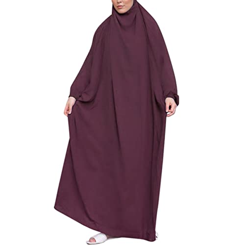 khalat Islamisches Gebetskleid für Frauen 1St. Leichte arabische Fledermausärmel Abaya Maxi Jilbab von khalat