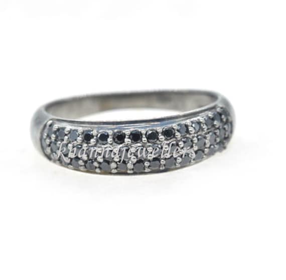 Silber 92, 5 Schwarzer Spinell Ring. 925 Sterling Ring, Echte Handgemachte von khannajewellers